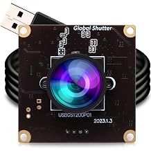 G Global Shutter USB Camera Module for Computer High Speed PC Camera Mini UVC USB 2.0 Webcam Board with 120 Degree Lens without Distortion High Speed 1080P 90fps USB Security Camera for Laptop