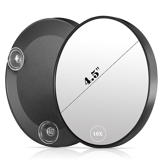 10X Makeup Magnifying Mirror, 4.5IN Magnified Mirror Handheld/Wall-Mounted