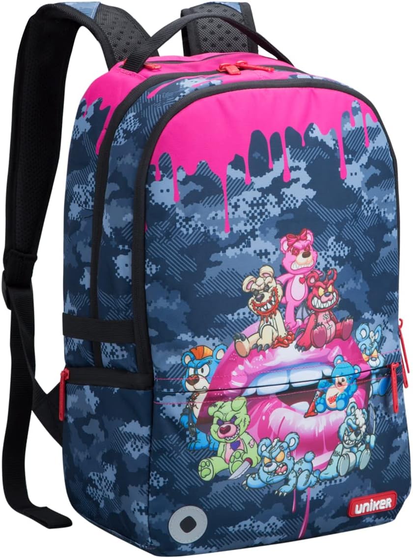 Backpack for Girls,Graffiti Backpack for women,School Backpack for Girls, Laptop Backpack for 15.6 Inch,College Bag Computer Bag Pink, 20L