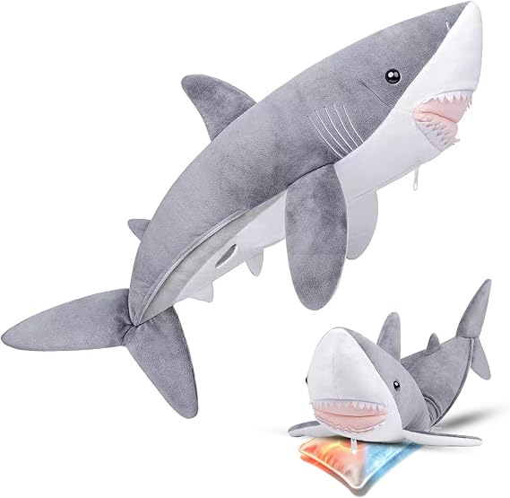 Weighted Stuffed Animals Shark, Heatable Coolable, 4.4lb, 75cm