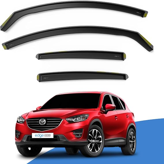 EdgeVisors Wind Deflectors for Mazda CX-5 MK1 Door 5 Door SUV 4pc | 4pc Set, In-Channel Rain Guards & Accessories