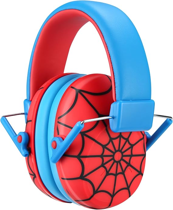 ProCase Kids Noise Cancelling Headphones Ear Hearing Protection, Red&Blue