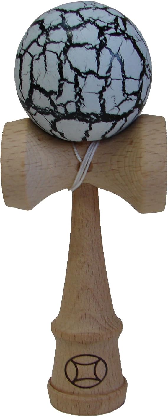 Black/White Crackle Kendama