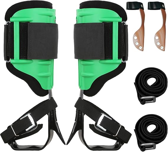 Tree Climbing Spikes Set,Tree Climbing Gear, 1 Pair Alloy Steel Climbing Spurs,350lbs Load Capacity, Arborist Equipment for Climbers, Fruit Picking and Lumberjack