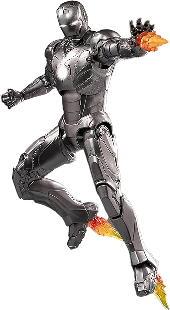LonullyMege 7 inch Light UpIronman Action Figure-2022 New Released Exquisite Painting All Joints Movable Collection Mark Doll (LED MK2)