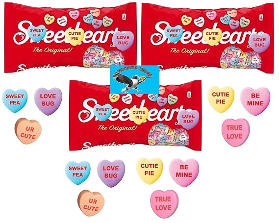 Classic Sweethearts Conversation Hearts Valentine Candy 31.5oz Total | Iconic Heart-Shaped Valentines Hard Candy with Messages for Classroom Exchanges, Parties & Gifts