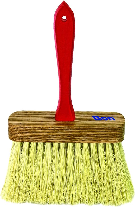 Bon Tampico Masonry Brush with Wood Handle 6 1/2 in. x 2 in. Block, 4 in. Trim, 5 x 14 Row Heavy Duty Scrub Brush