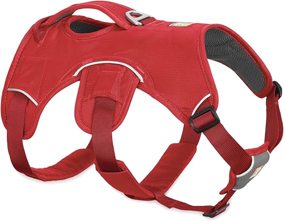 RUFFWEAR - Web Master, Multi-Use Support Dog Harness, Hiking and Trail Running, Service and Working, Everyday Wear, Red Currant, Small