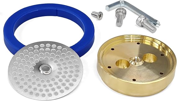 GA200IM Brass Tune Up Kit Fit for Gaggia Classic Pro/Evo Espresso Machine | With IMS Precision Screen, Stainless Shower Holder, Silicone Gasket
