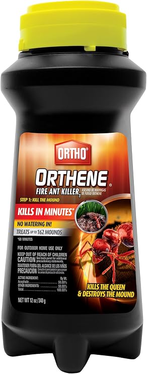 Ortho Orthene Fire Ant Killer1 Fire Ant Mound Treatment, Kills Queens, No Watering Needed, Treats up to 162 Mounds, 12 oz