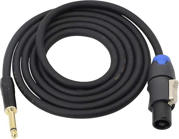 Speakon to 1/4" Mono Speaker Cable 6.35mm TS Plug to Speakon Male Speaker