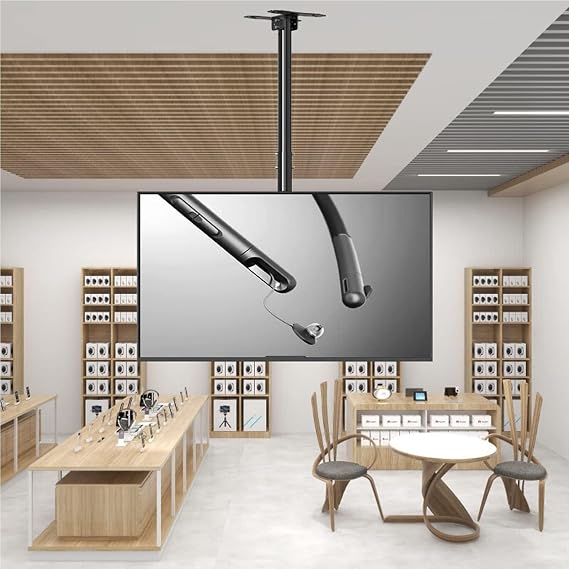 Adjustable Ceiling TV Mount Bracket - Tv Wall Mount,Universal TV Ceiling Mount,360 Deg Rotation Tilt Swivel TV Mount,Height Adjustable TV Stand And Wall Mount,for 26-60 Inch T,1M