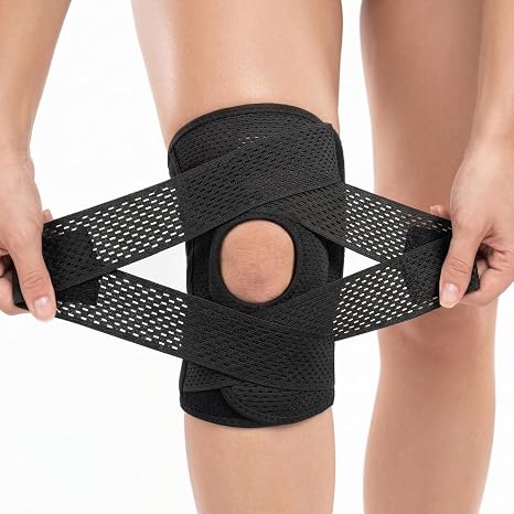 ANAMPION Knee Support 3XL Foldable Knee Support for Men Women (Black)