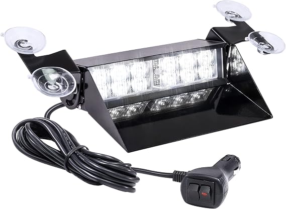 LAMPHUS SolarBlast 12W White LED Police Warning Strobe Dash Light for Truck