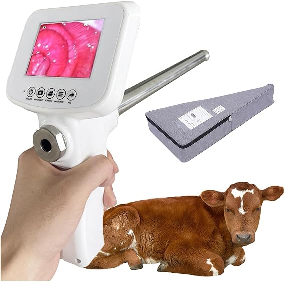 Insemination kit,Visual insemination tool, Professional Visual Insemination Kit Artificial AI Gun for Cattle with 15MP Screen