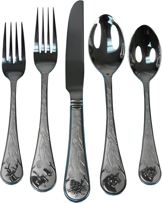 Rivers Edge Products Rivers Edge Products 20-Piece Stainless Steel Silverware, Set for 4