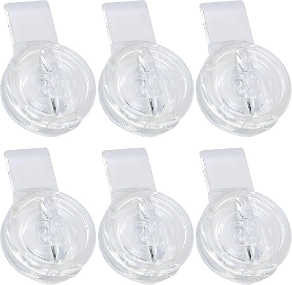 6PCS Acrylic Door Buckle Tongue Lock 1.89 x 1.18 x 0.7in Pet Cage Lock Latch Transparent Hinge Buckle Sliding Door Hasp Door Latch Door Locks