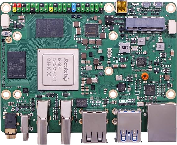 Rock Pi Official Rock 5 Model B 5B 8GB Single Board Computer Rockchip RK3588 8Kp60 On/Off Button eMMC Socket 40pin GPIO Debian/Ubuntu
