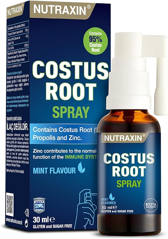 Nutraxin Costus Root Spray 30 mL Vitamin Takviyesi