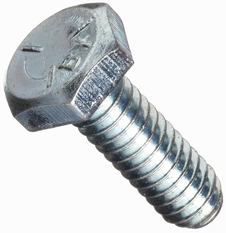 5/16"-24 x 1 Fine Thread Hex Cap Screws, Grade 5 Steel, Zinc, 100 Pack