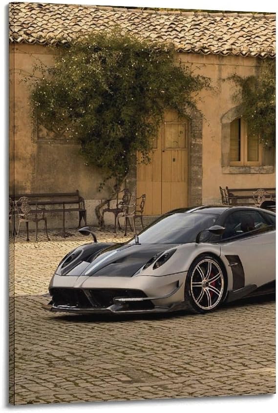 YINXI Hypercar Poster Huayra BC Racing Car Sports Car Decorative Painting Canvas Art Picture 16x24inch(40x60cm)