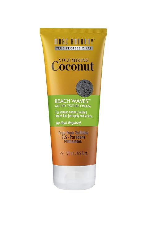 Marc Anthony Beach Waves, All Day Texturizing Hair Cream for Curls & Waves | Lightweight, Soft Hold Texturizing Hair Cream for Straight, Wavy & Limp Hair - Adds Volume, Waves & Texture - Sulfate Free