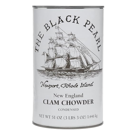The Black Pearl Clam Chowder New England Famous Condensed Soup, Updated 51 oz (1)
