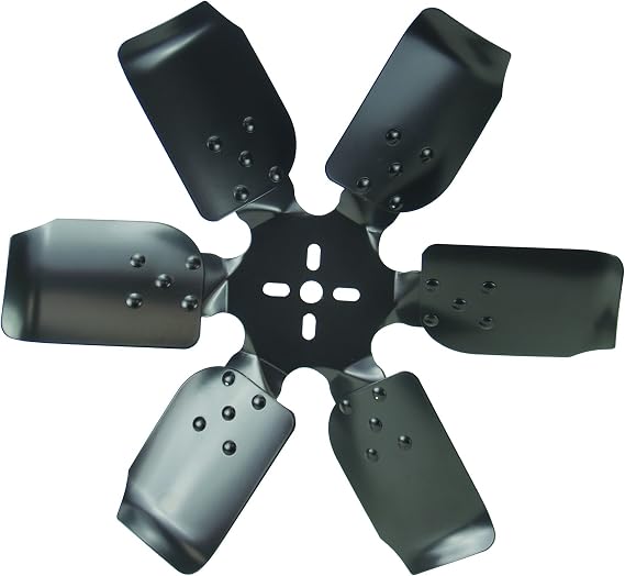 Derale 17418 Heavy Duty Fan Blade Series 1000 18" Steel Rigid Race Belt Driven Fan Reverse Rotation , Black