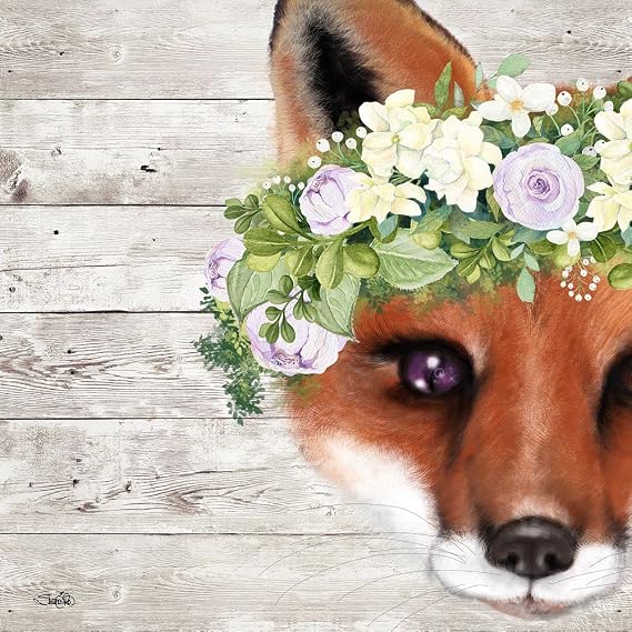 Peek a Boo Sweet Fox Poster Print - Pike Art Sheena (24 x 24)