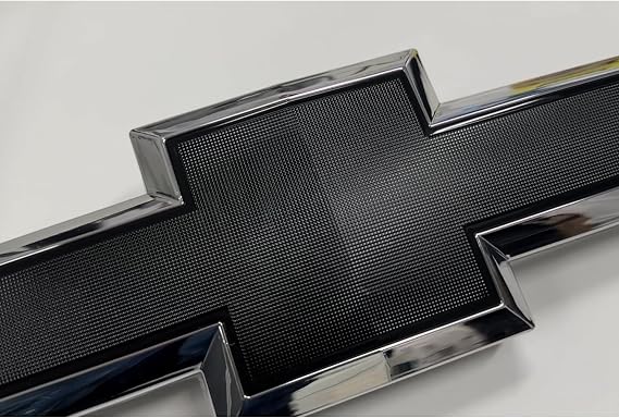 Autogem 20142015 Chevy Silverado Front Grille Emblem Chrome Black LED Lighted Badge