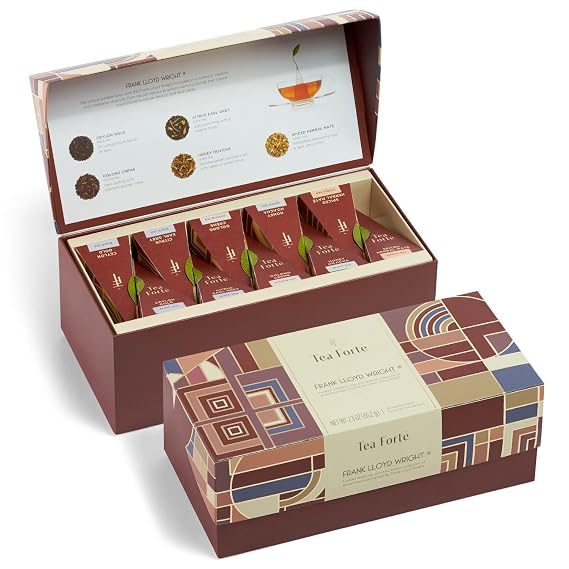 Tea Forte Tea Sampler, 20 Pyramid Infuser Bags, Premium Tea Gift Set