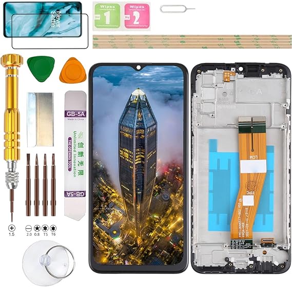LCD Display Assembly for Samsung Galaxy A03S SM-A037G/DSN, A037G Screen Replacement kit