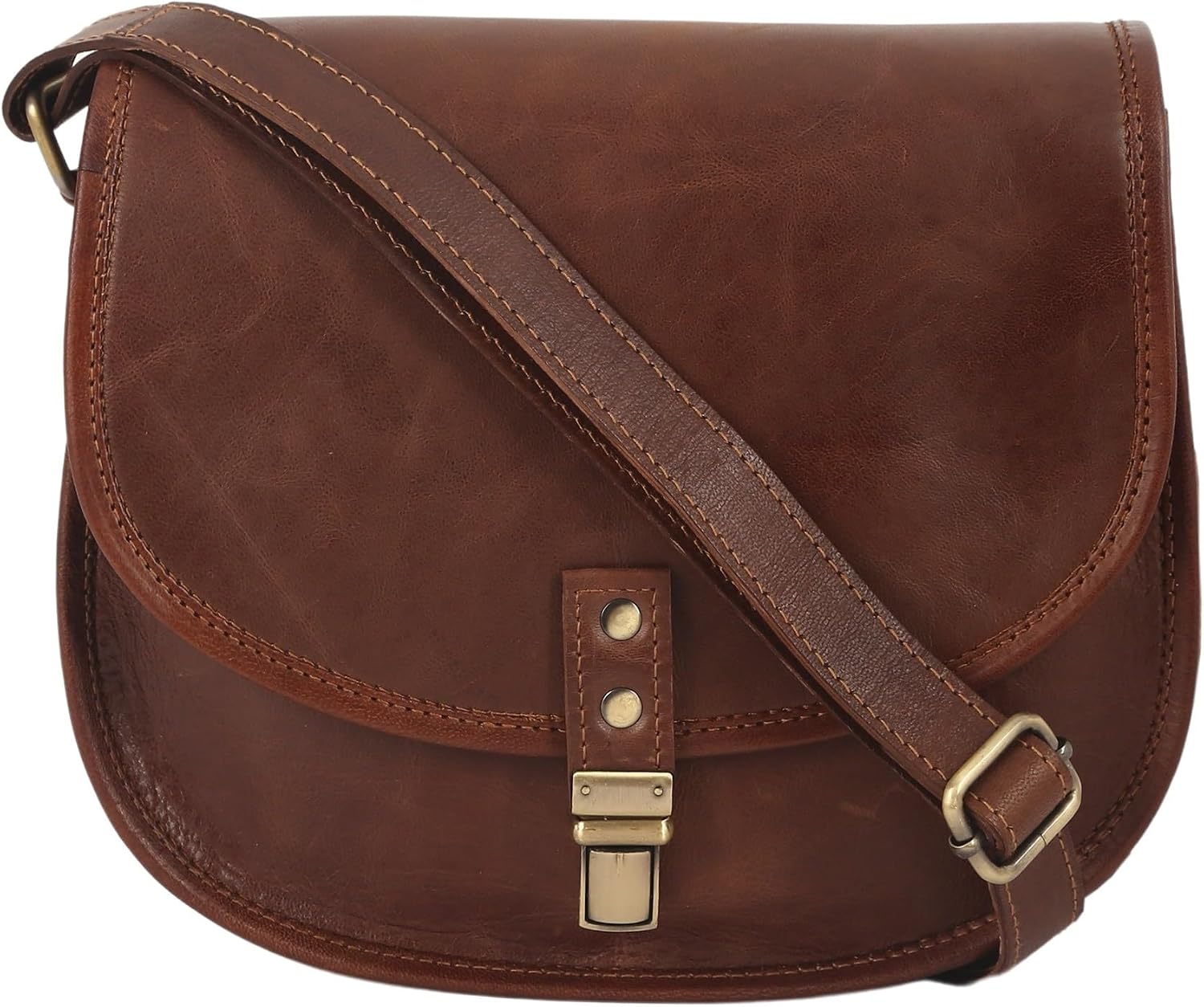 URBAN LEATHER Women's Crossbody Shoulder Saddle Bag Handbag Purse Genuine Leather Women Boho Hippie Satchel Bags Handmade Vintage Travel Cross body Sling Wallet for Ladies
