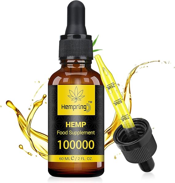 Natural Oil, Premium High Strength Oil 100000mg, 60ML Maximum Value Natural Supplement Vegan & Vegetarian Friendly