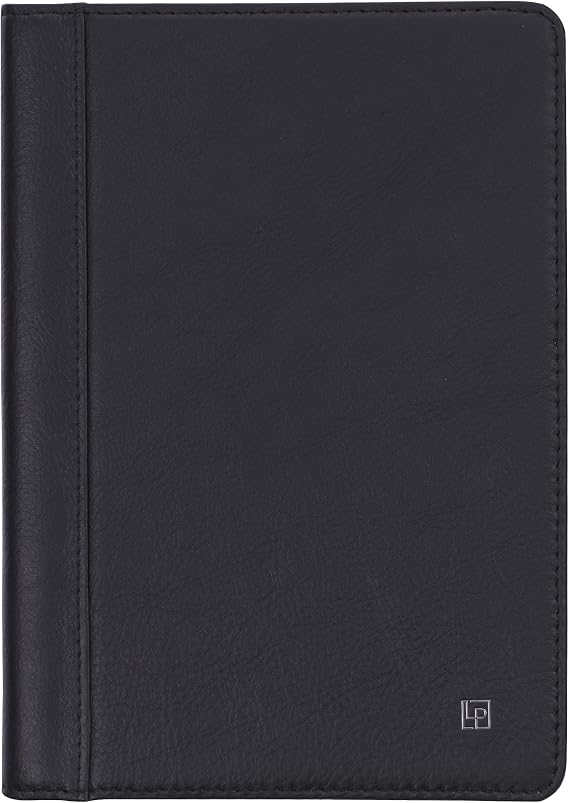 Refillable Journal, Fedora Black Full-Grain Leather Notebook Cover with Insert, 160 Dotted Pages, 120 gsm Acid-free Paper, Blank, Lined, Dotted Refills Available, 8 x 5.75 Insert Size