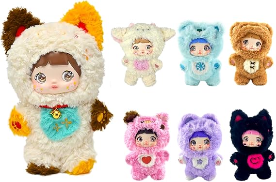 Plush Cute Blind Box Mystery Box Plush Pendant for Birthday Gifts | Blind Boxes Adorable Collectibles for Bag Charms Girls (1 of 7 Possible Styles) Mystery Box