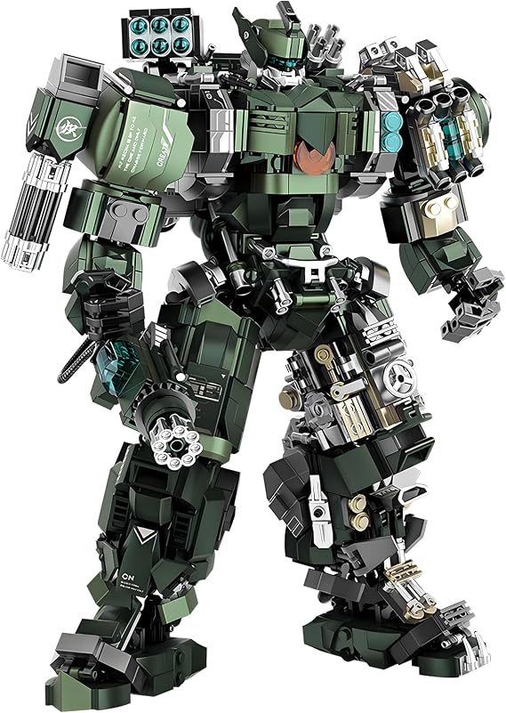 HIGH GODO Transforming Mecha Robot Building Blocks, 1403 PCS Hardcore Industrial-Style Technology Robot Model, Cool Robots Gift for Adult Collector Teen