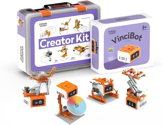 VinciBot Coding Robot with Creator kit for Kids 8-12