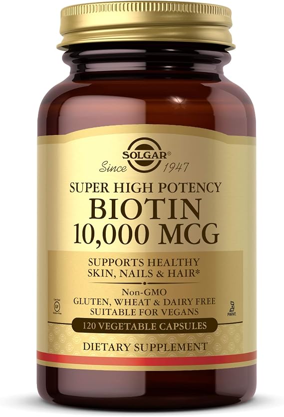 Overseas Direct Biotin 10000 mcg, 120 Veg Caps by Solgar