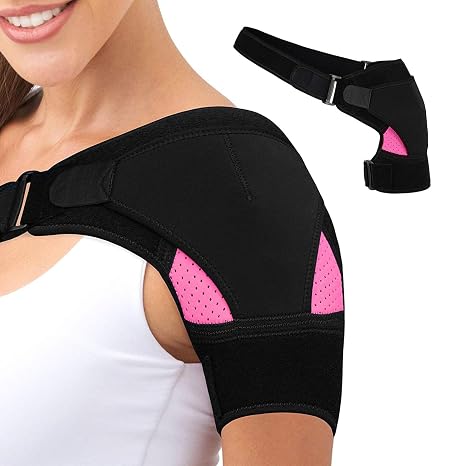 Shoulder Support Adjustable Shoulder Support Brace for Men and Women, Shoulder Strap Support for Shoulder Relief Pain, Rotator Cuff Support Fits Left and Right