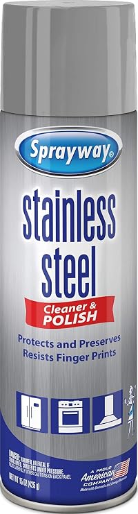 Sprayway Water-Based Stainless Steel Cleaner, 15 Fl Oz (Pack of 1)