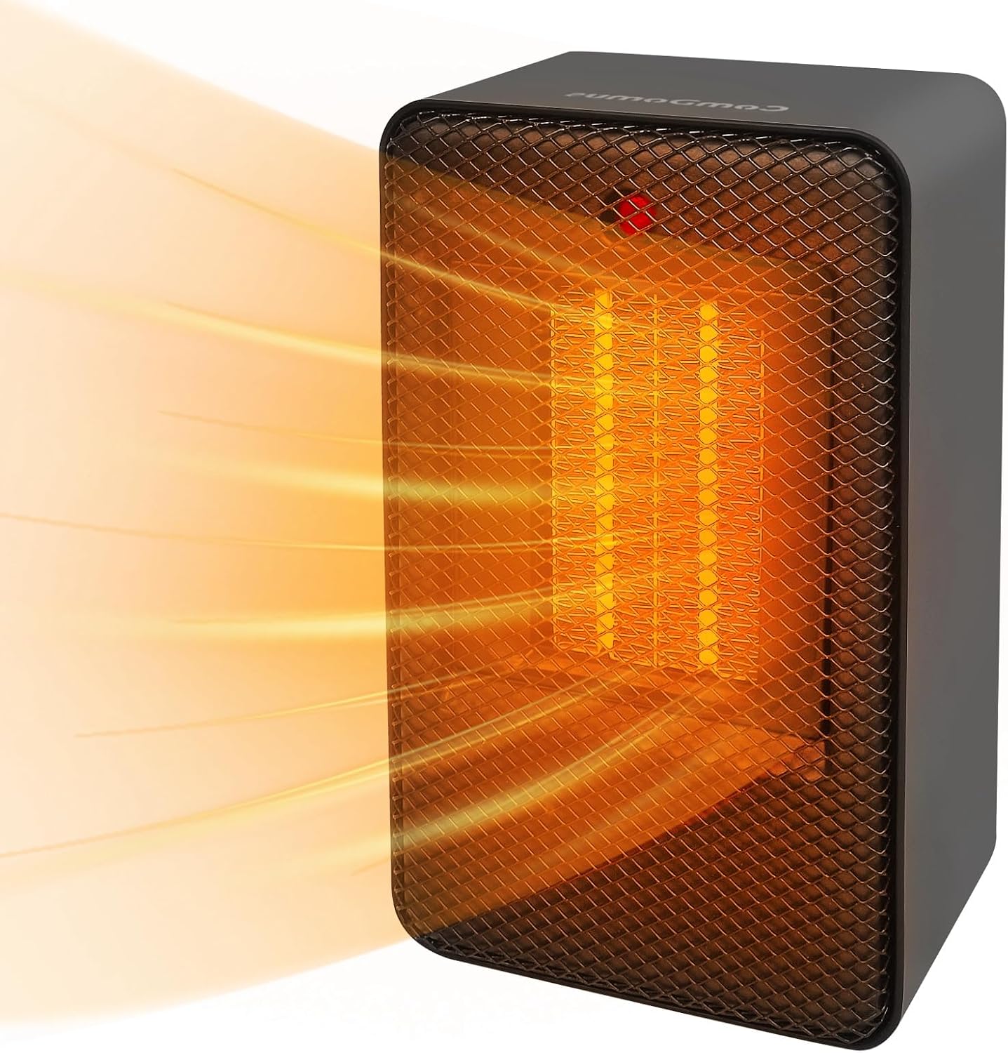 Ceramic Space Heater - 500W Personal Small Heater for Office Desk and Bedroom, Portable Mini Heater with Tip-over Protection, V0 Flame-retardant Material and Quiet