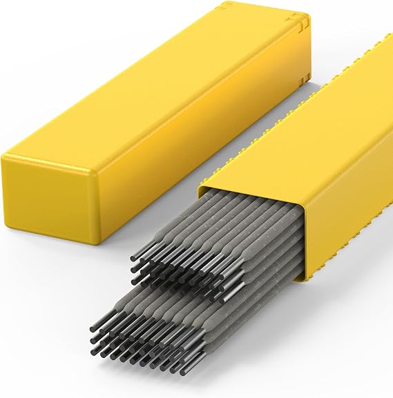 E6013 Welding Rods 1/8'': 2.5LB 14'' Low-Carbon Steel Welding Electrodes for Light Metal Fabrication and Home Repairs with Easy Arc Start and Minimal Spatter, AC/DC Compatible
