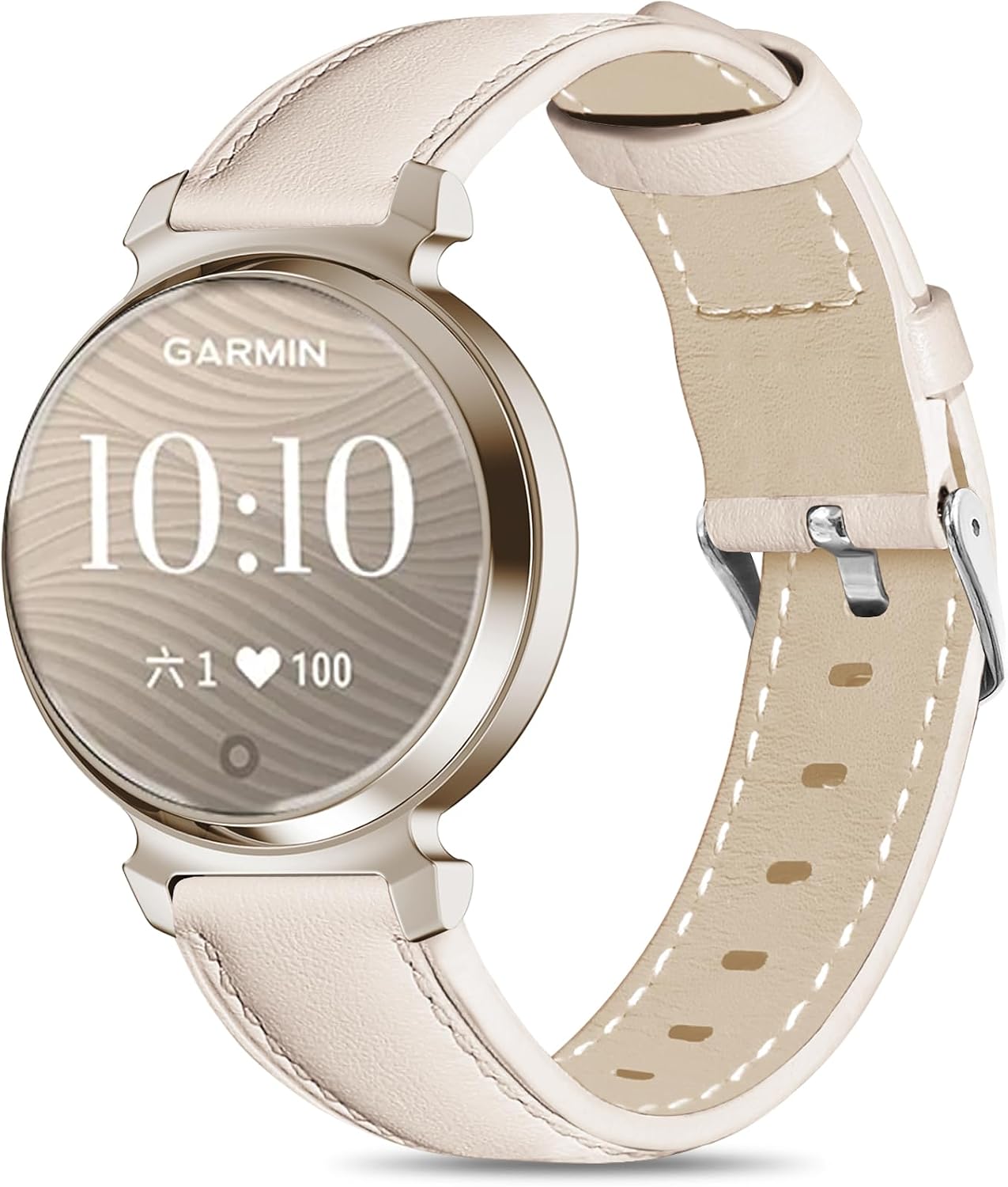 Garmin Lily 2対応 レザーバンド 14mm トップグレインソフトループストラップ クイックリリース交換用調節可能リストバンド Lily 2 ClassicActive スマートウォッチアクセサリー Grace 女性用