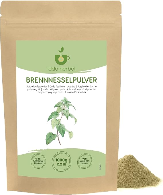 Nettle Powder 1kg 2.2 lb, Nettle Leaf Powder for Smoothies, Yoghurt and Soups