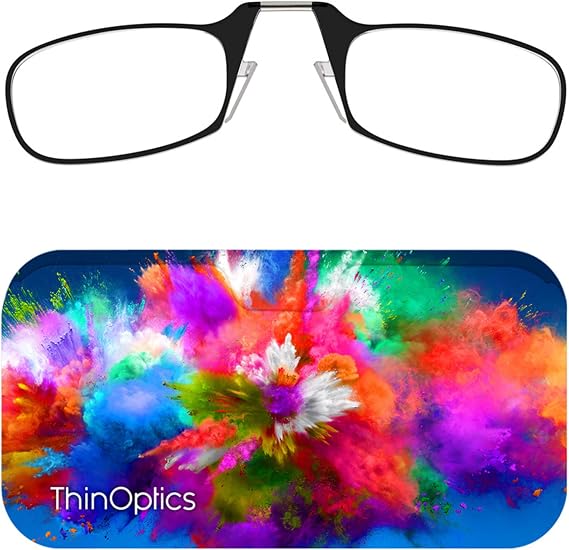 ThinOptics Pod Reading Glasses - Slim Armless Pocket Readers - Color Explosion, 2.5x