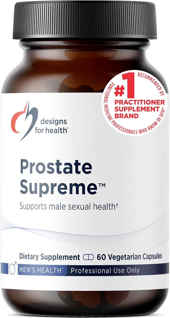 Designs for Health Saw Palmetto Prostate Supplement for Men - Prostate Supreme with Saw Palmetto, DIM, Vitamins, Nettle, Zinc + Chrysin - Non-GMO, Soy Free (60 Capsules)