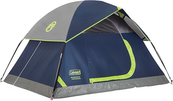Coleman Sundome Camping Tent with Rainfly, 2/3/4/6 Person Tent Sets Up in 10 Mins, Weatherproof Shelter for Camping, Festivals, Backyard, Sleepovers, More