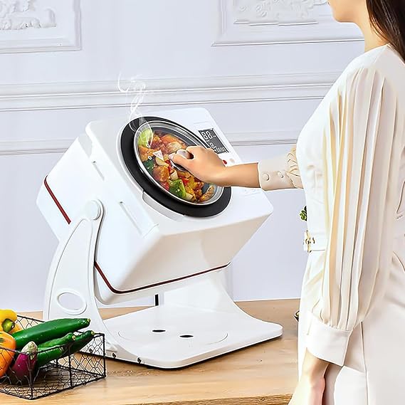 6L Intelligent Automatic Cooking Machine with 360° Rotation and 3D All-Round Heating, Automatic Shut-Off Protection, One-Click Automatic Thermal Cleaning, Meet Your Daily Cooking Needs