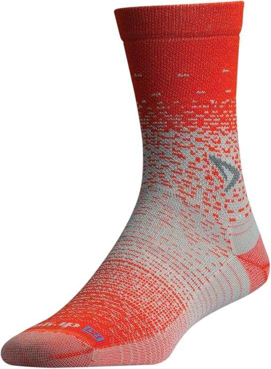 Drymax Thin Running Crew, Sunburst Orange/Grey,W5-7/ M3.5-5.5